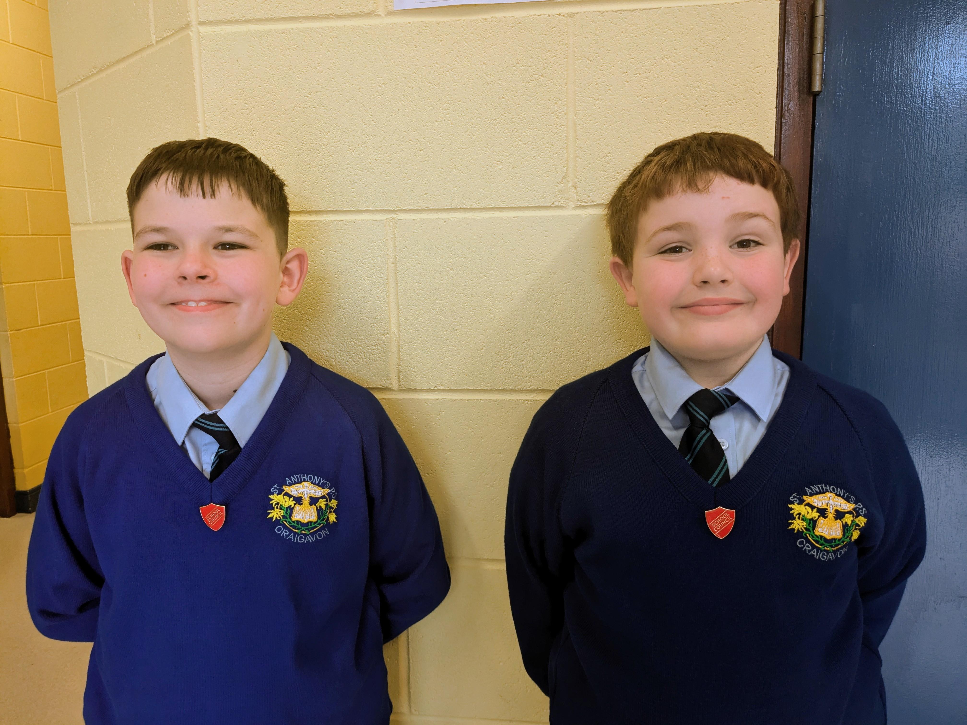 Congratulations to Shane and Aaron who are our Student Council representatives.