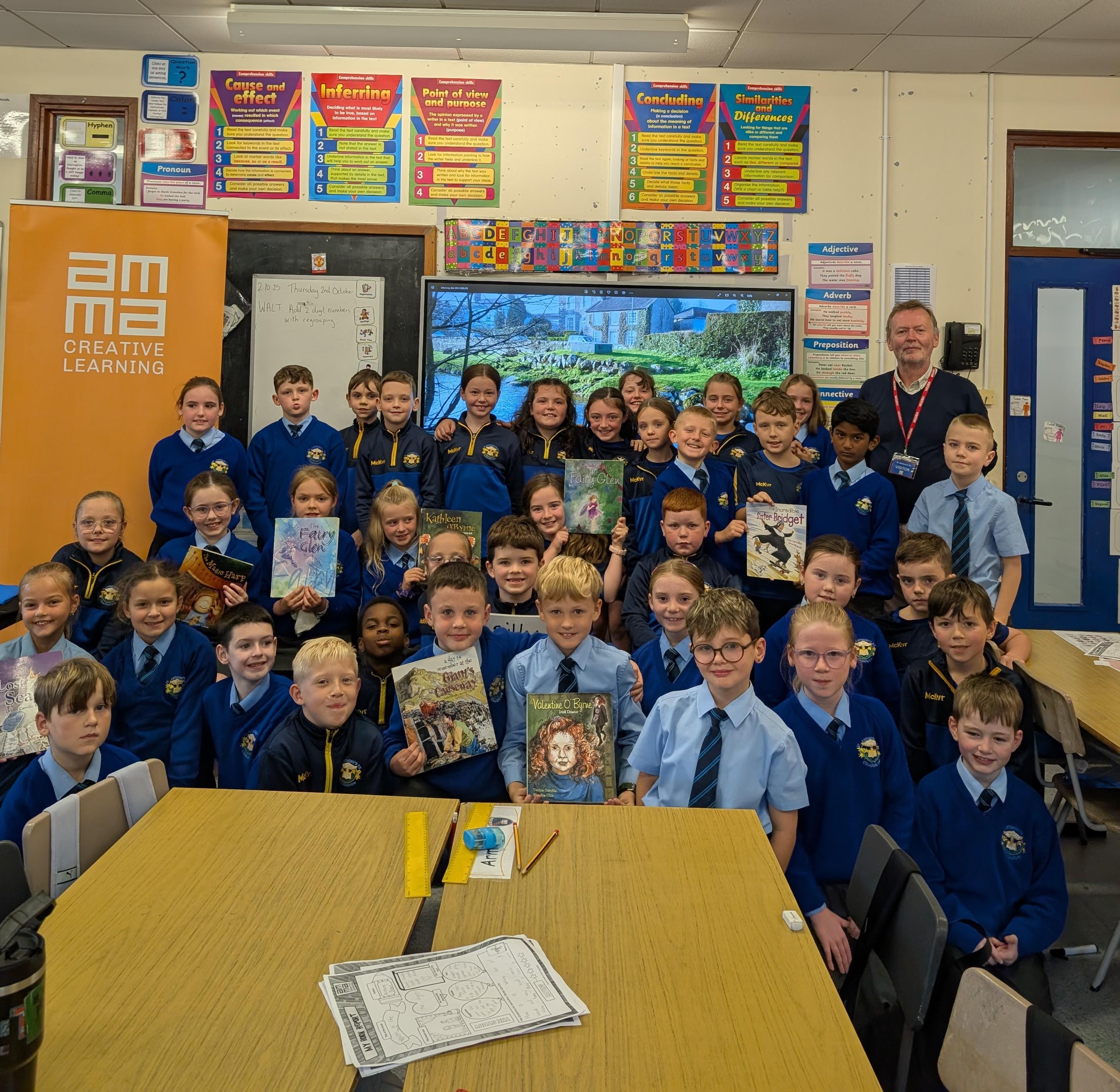 We had great fun listening to the stories of author, Declan Carville 